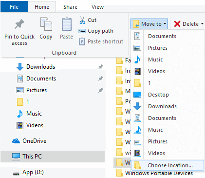 Move files folders