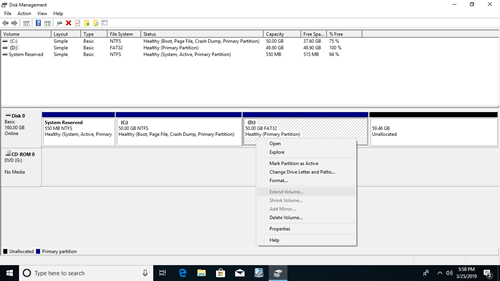 Can't extend partition